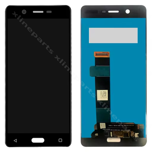 LCD Complete Frame Nokia 5 TA-1024 black Refurb