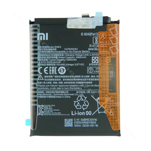 Battery Xiaomi Mi 10T 5G/ Mi 10T Pro 5G 5000mAh (BM53) (Original)*
