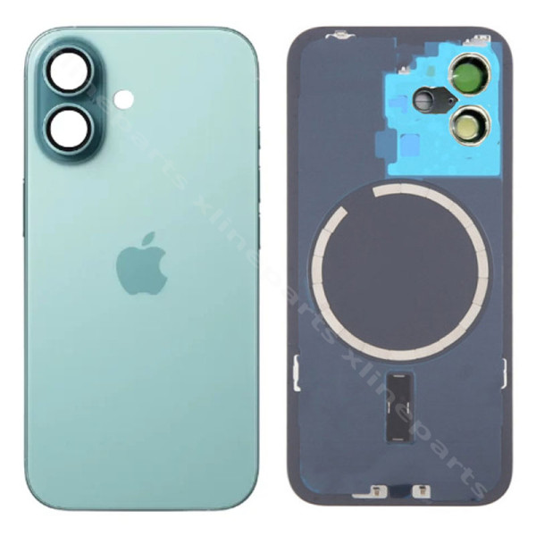 Back Battery Cover Lens Magsafe Apple iPhone 16 Plus teal OEM