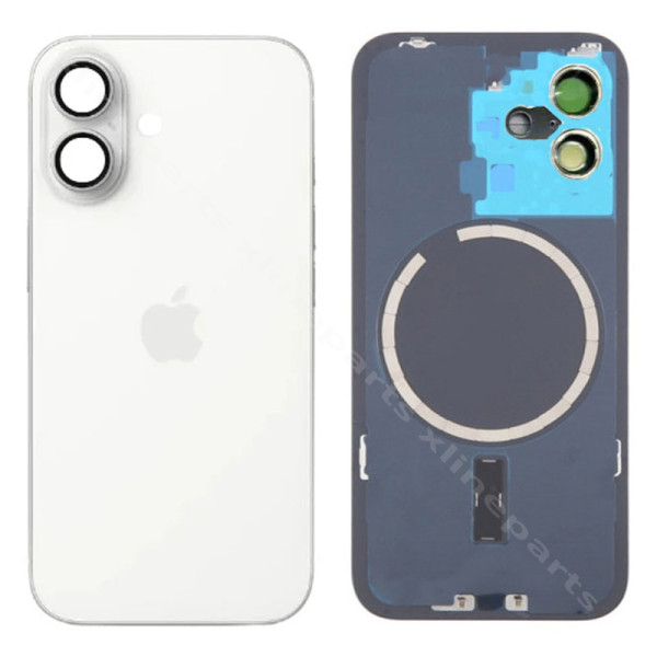Back Battery Cover Lens Magsafe Apple iPhone 16 Plus white OEM