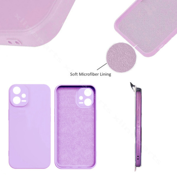 Back Case Silicone Complete Xiaomi Poco X5 Pro 5G purple