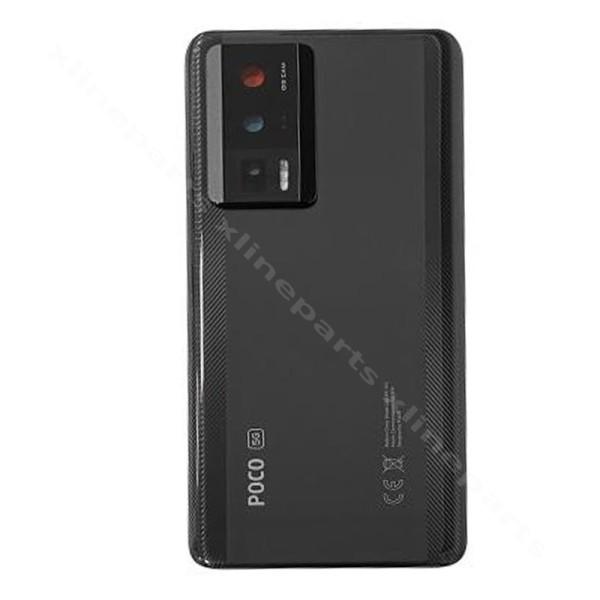 Back Battery Cover Lens Xiaomi Poco F5 Pro 5G black