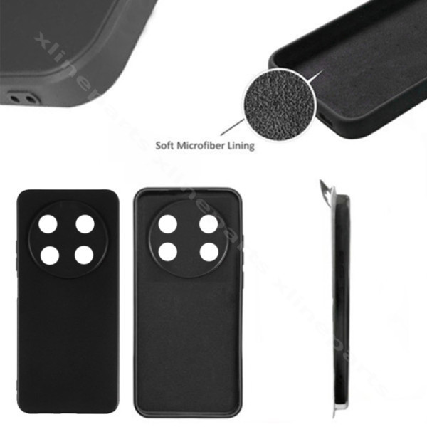 Back Case Silicone Complete Xiaomi Redmi Note 14 Pro 5G black