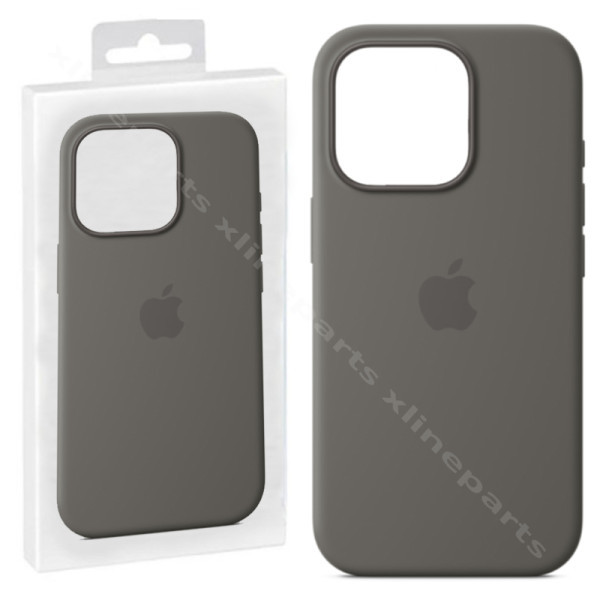 Back Case Silicone Magsafe Apple iPhone 16 Pro stone gray (Original)