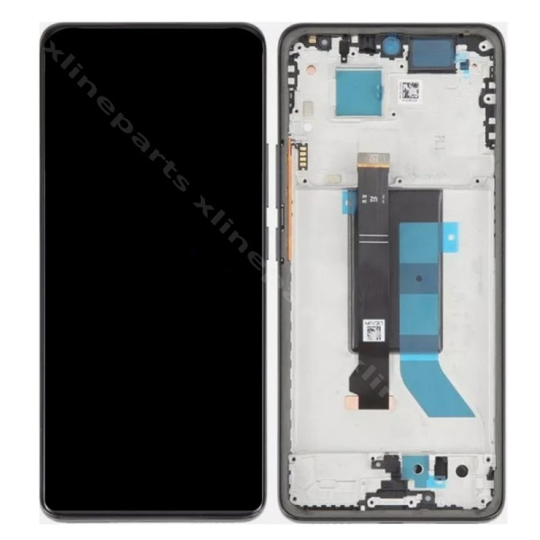 LCD Complete Frame Xiaomi Redmi Note 14 Pro 5G black (Original)