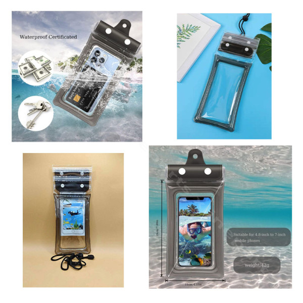 Waterproof Case Pouch Air Float Bag clear black