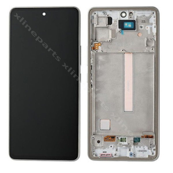 LCD Complete Frame Samsung A56 5G A566 light gray (Original)