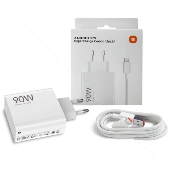 Charger USB with USB to USB-C Cable Xiaomi 90W EU white