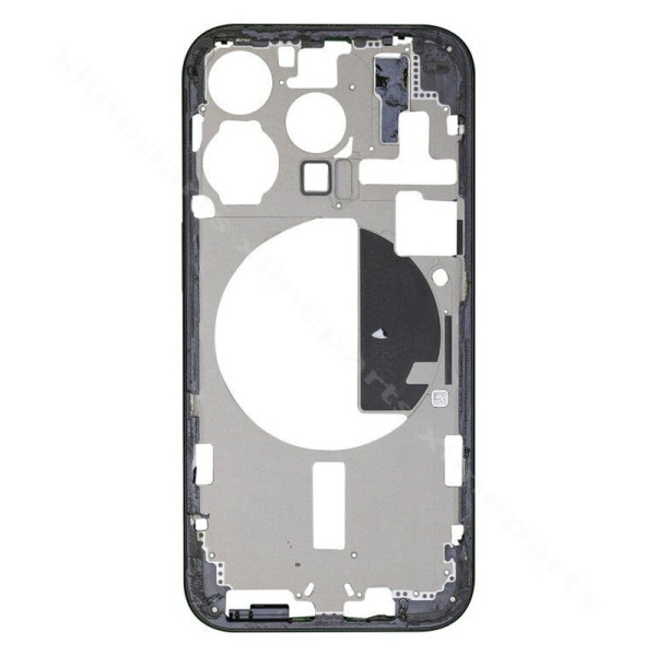 Middle Cover Apple iPhone 15 Pro black (Original)