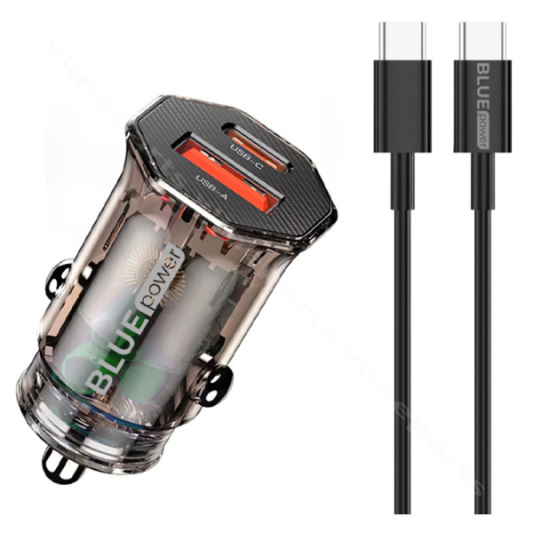 Car Charger USB/ USB-C with USB-C Cable BCC50 33W 3A black