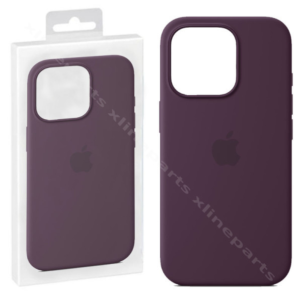 Back Case Silicone Magsafe Apple iPhone 16 Pro plum (Original)