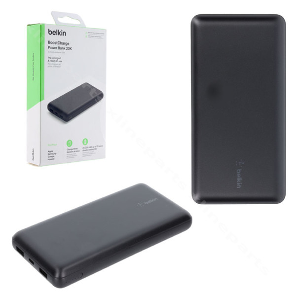 Power Bank Dual USB/ USB-C Belkin BPB012BTBK 20000mAh black