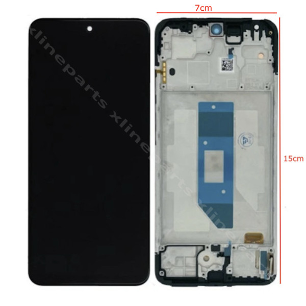 LCD Complete Frame Xiaomi Redmi Note 14 4G black OLED (Global)