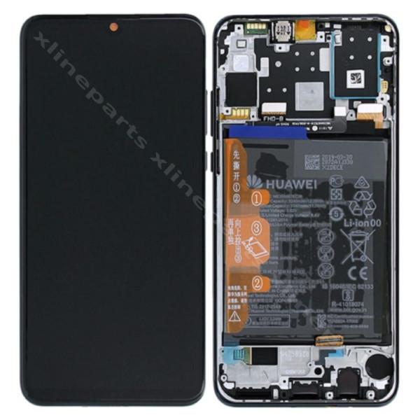 LCD Complete Frame Huawei P30 Lite 48MP black + Battery (Original)