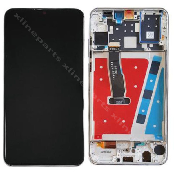LCD Complete Frame Huawei P30 Lite 48MP white (Original) -