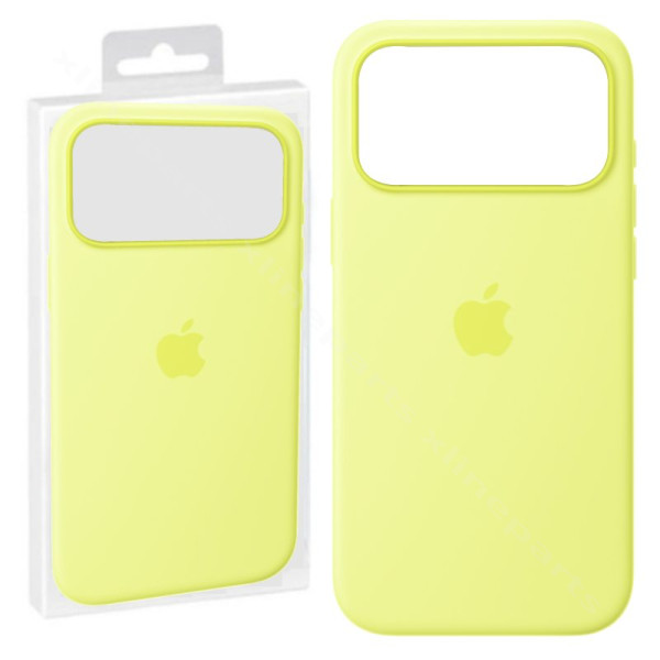 Back Case Silicone Magsafe Apple iPhone 17 Pro Max neon yellow (Original)