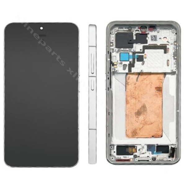 LCD Complete Frame Xiaomi 15 5G silver (Original)