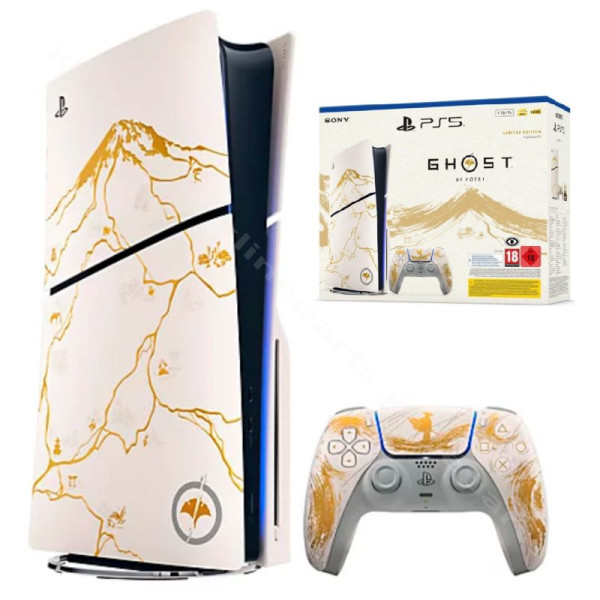 PlayStation 5 Bluray Slim 1TB Ghost of Yotei Gold Limited Edition white