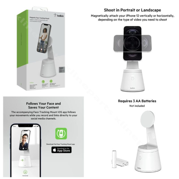 Phone Stand Belkin MMA001BTWH Face Tracking Magsafe Mount white