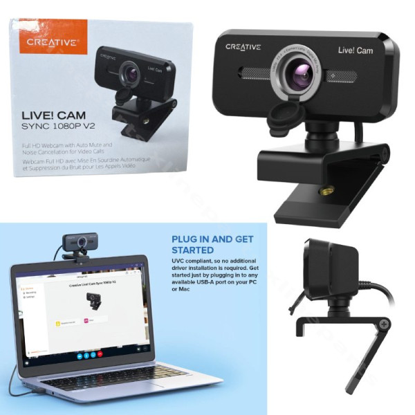 Webcam Creative Live Cam SYNC 1080P V2 black