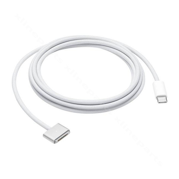 Cable USB-C to Magsafe 3 Braided Apple MacBook 2m white*