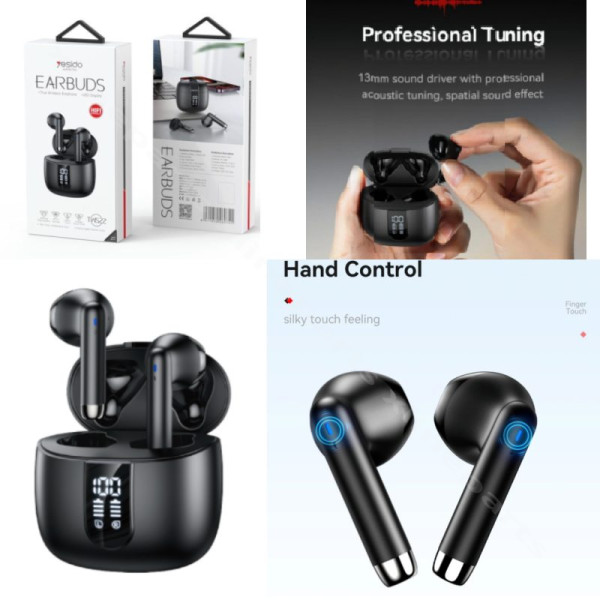 Earphone Yesido TWS22 Wireless black