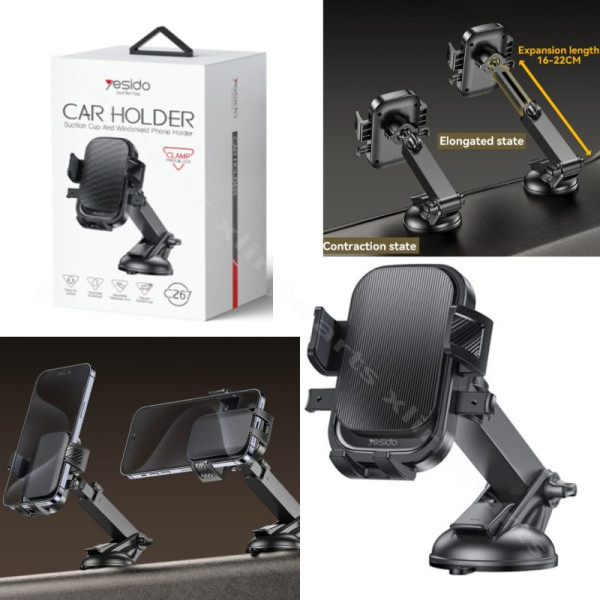 Car Holder Yesido C267 (4.7 - 7.2)" black