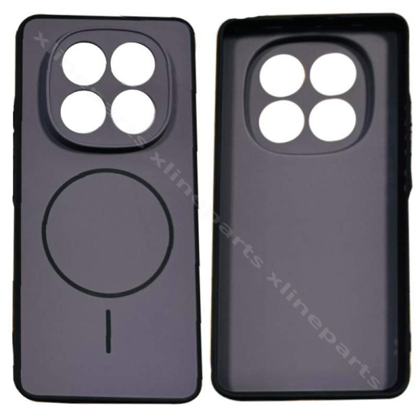 Back Case Silicone Complete Xiaomi Redmi Note 14 Pro Plus 5G black