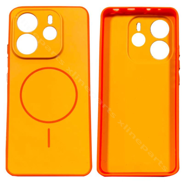 Back Case Silicone Complete Xiaomi Redmi Note 14 4G orange