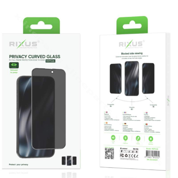 Tempered Glass Privacy Rixus Apple iPhone 13 Pro Max/ 14 Plus