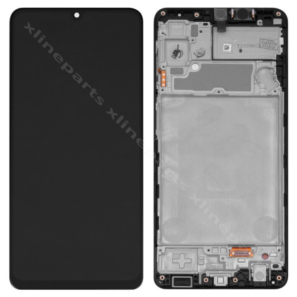 LCD Complete Frame Samsung A22 4G A225 black (Original) Assembled