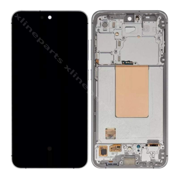 LCD Complete Frame Samsung S25 FE S731 jet black (Original) Assembled