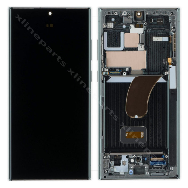 Πλήρες πλαίσιο LCD Samsung S23 Ultra S918 πράσινο (Πρωτότυπο) Συναρμολογημένο
