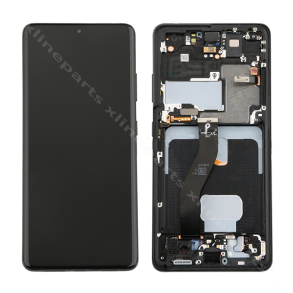 LCD Complete Frame Samsung S21 Ultra G998 black (Original) Assembled