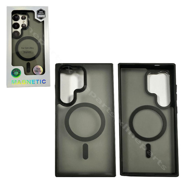 Πίσω θήκη Magsafe Samsung S22 Ultra S908 καθαρό μαύρο