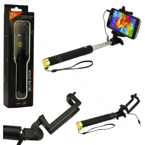 Wired Selfie Stick PT Line black gold