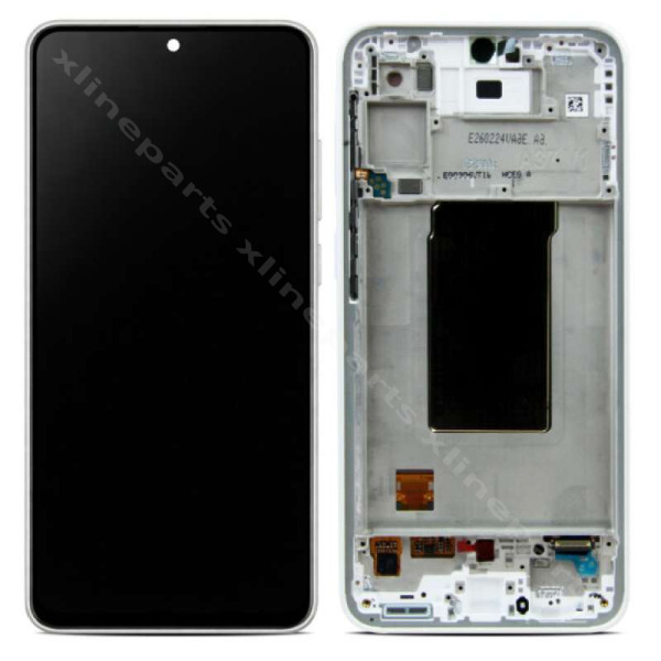 LCD Complete Frame Samsung A37 5G A376 white (Service Pack)