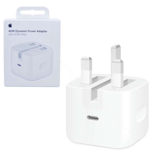Charger USB-C Apple Dynamic 40W with Max 60W UK white