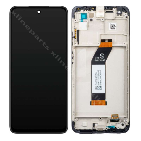 LCD Complete Frame Xiaomi Redmi 10 4G (2022) black (Service Pack)
