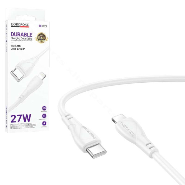 Cable USB-C to Lightning Borofone BX121 27W 1m white