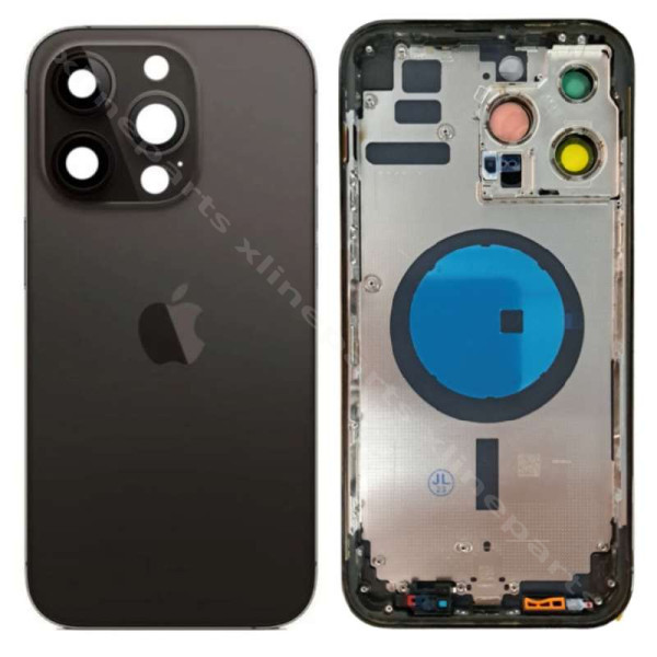 Back Battery Middle Cover Lens Apple iPhone 14 Pro black OEM