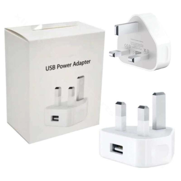 Charger USB Apple 5W UK white