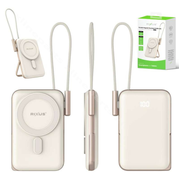 Power Bank Magsafe Stand Digital Rixus RXPB29 USB-C 10000mAh rose gold