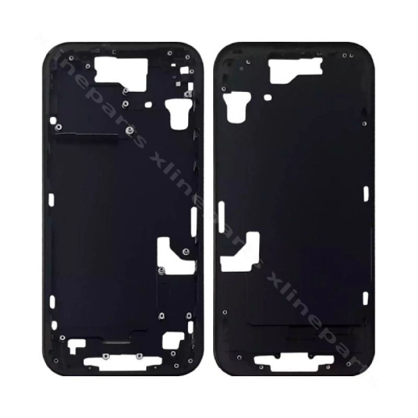 Средняя крышка Apple iPhone 15, черная OEM*