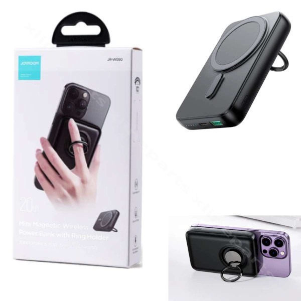 Power Bank Magsafe Ring Holder Joyroom JR-W050 USB / USB-C 20W 10000mAh black