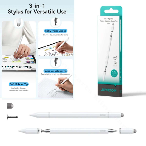 Stylus Pen 3-in-1 Joyroom JR-BP561 Passive Magnetic Version white