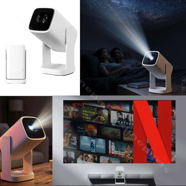 Projector Wanbo Cube 1 720P Android 11 350 ANSI Gimbal Wi-Fi alpine white