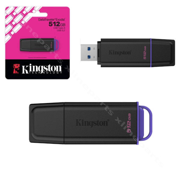 Pen Drive Kingston DTXG2 USB 3.2 512GB black purple