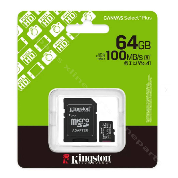Kingston Micro SD класс 10 64 ГБ (адаптер)
