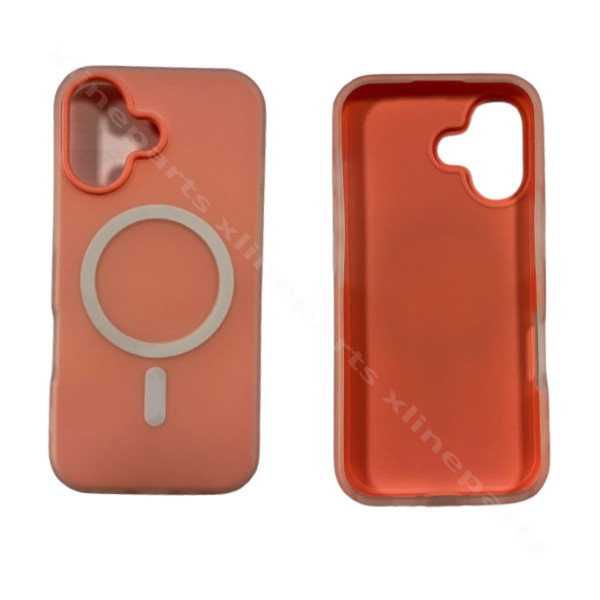 Back Case Magsafe Silicone Complete Apple iPhone 17 peach